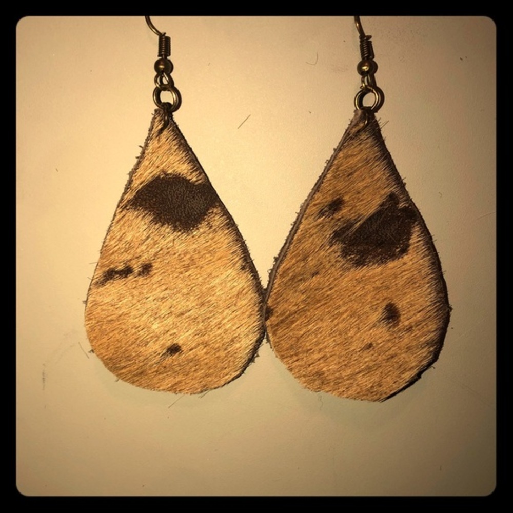 Real Cowhide Earrings​